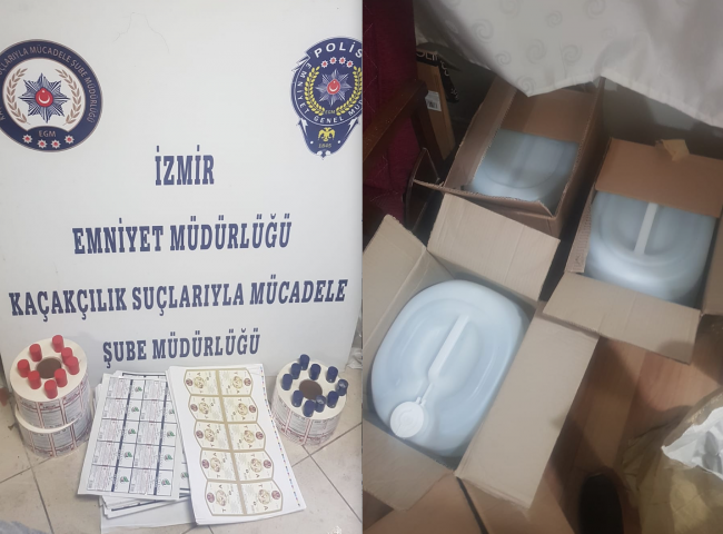 İzmir'de sahte içki imalathanelerine baskın